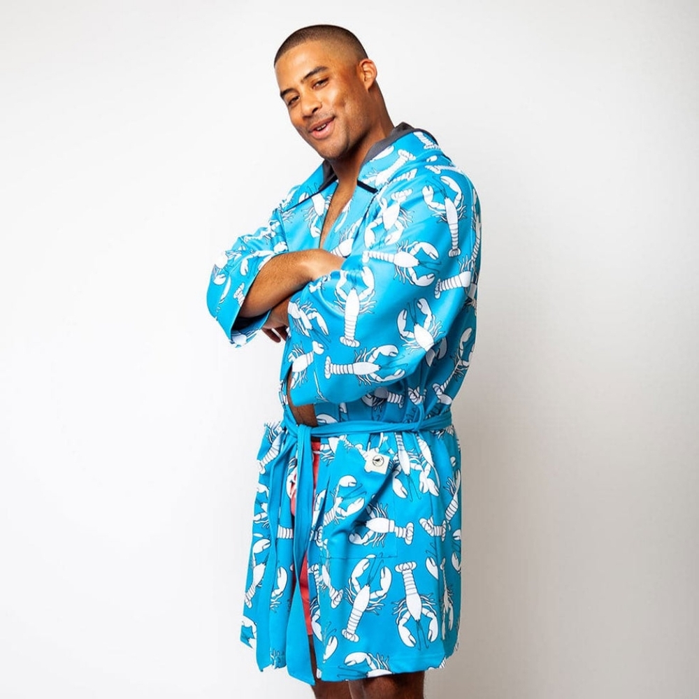 Plover hooded  robe surfing boating water sports one size long
